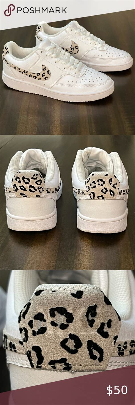 nike sneakers with leopard swoosh.